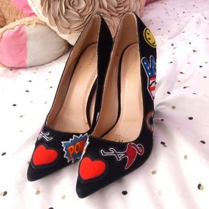 Shoe La Republica Emojin Black Square Heal Fun Heal